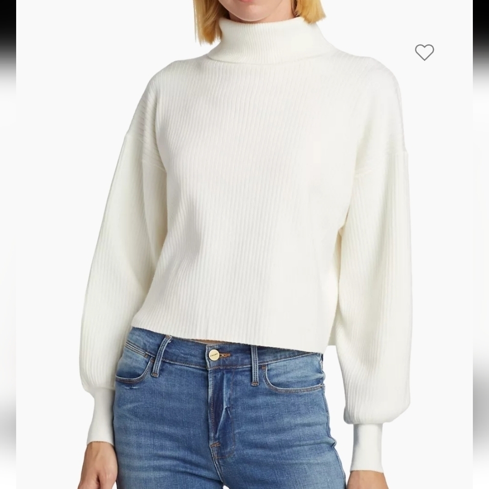 Good American Rib-Knit Cropped Sweater